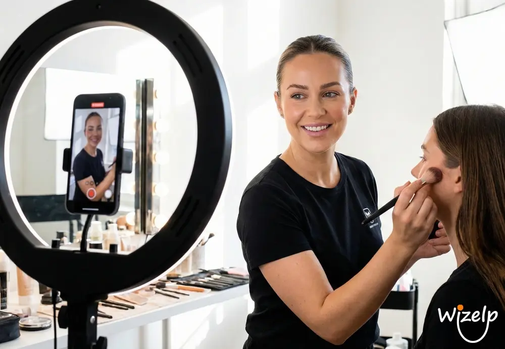 Beauty creator on live session